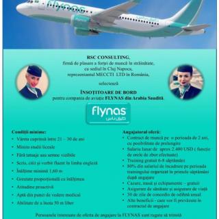 Selecție FLYNAS - 16 octombrie 2015